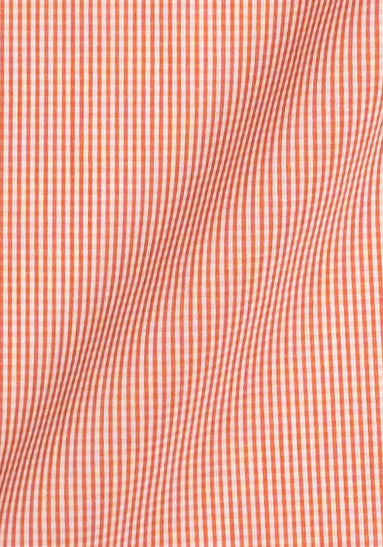 Tangerine Light Weight Mini Gingham Stretch