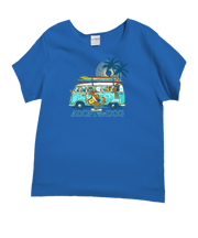 Volkswagen Hawaiian Humane Society Dog Day - Blue Hawaii Dyed Short Sleeve Scoop Neck T-Shirt