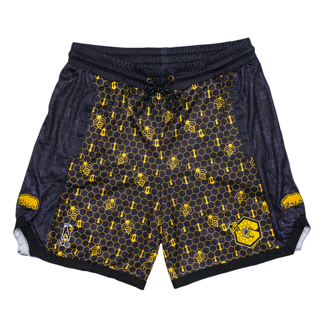 16th Anniversary Honeycomb Black Mesh Shorts