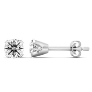 Nearly 3/4 Carat Lab-Grown Diamond Stud Earrings In 14 Karat White Gold (H-I Color, SI1 Clarity)