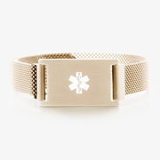 Sandstone and White Urban Stainless Magnetic Medical ID Bracelet