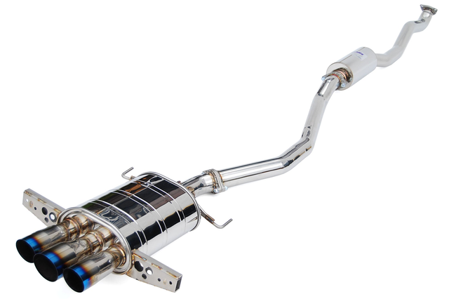 Invidia Q300 Cat Back Exhaust w/ Titanium Burnt Tips - 2017-2019 Honda Civic Sport Hatchback