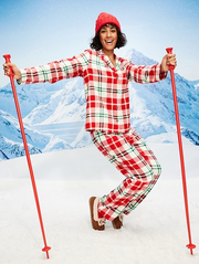 Plaid Flannel Pajama Pant Set for Women