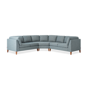 Canapé modulaire trois-pièces avec grand module d’angle Salema - tissu