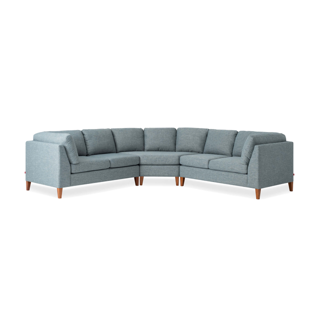 Canapé modulaire trois-pièces avec grand module d’angle Salema - tissu