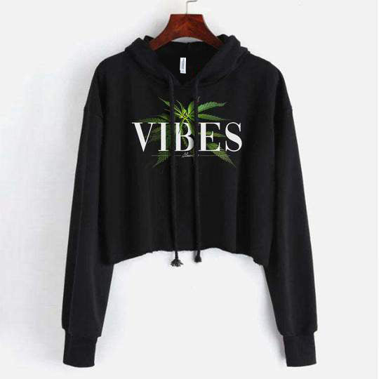 Vibes Crop Top Hoodie