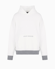 Stretch cotton hoodie with logo