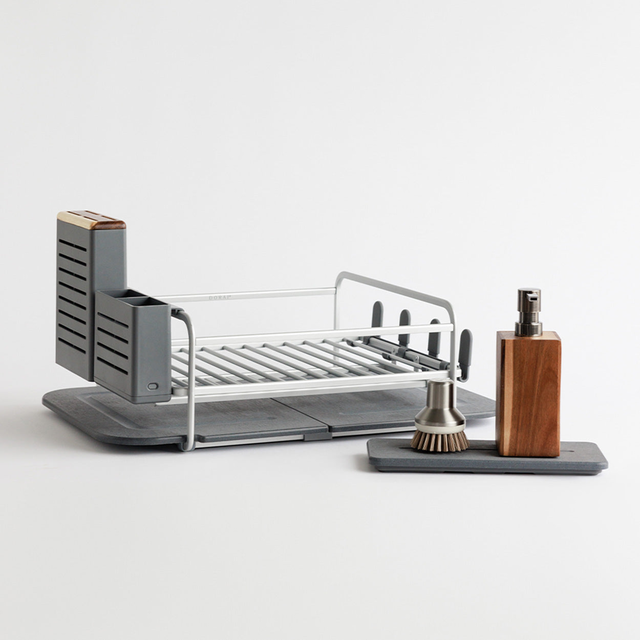 Dish Rack + Stone Sink Caddy