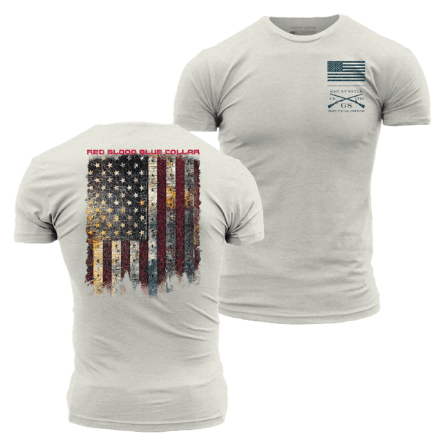 Red Blood Blue Collar® T-Shirt - Sand