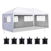 10' x 20' Pop up Canopy with Sidewalls - White