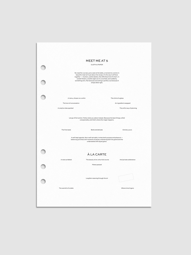 Meet Me At 5 Planner Dashboard