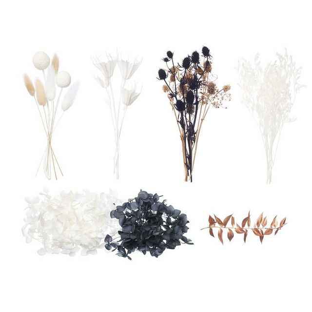 BLACK, WHITE & GOLD - Deluxe Mixed Box - Dried Flower Box