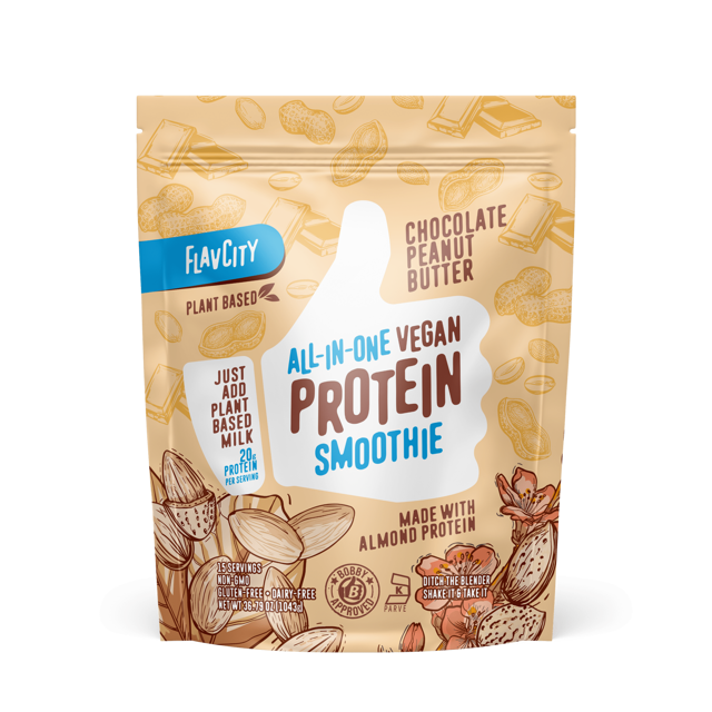 Plant-Based Chocolate Peanut Butter Protein Smoothie