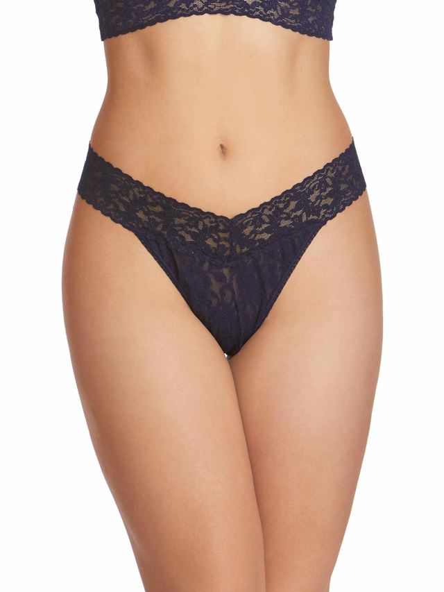 Printed Signature Lace® Original Rise Thong Hypnotic Black