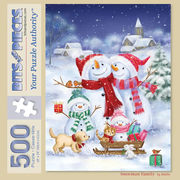 Snowman Family Jigsaw Puzzle by Makiko