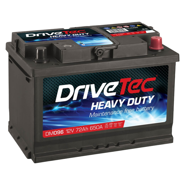 DRIVETEC - Car Battery 096 SMF - 3 Year Warranty