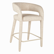 Roni 65cm Bar Stool - Pale Beige
