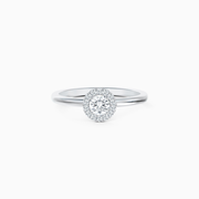 Aura Round Brilliant Diamond Ring in Platinum