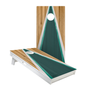 Teak & Teal Triangle Versatex All-Weather Cornhole Boards