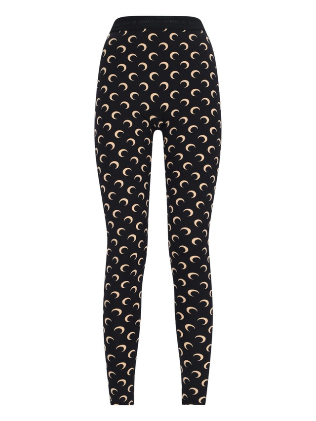 Marine Serre Moon Printed Skinny-Cut Leggings