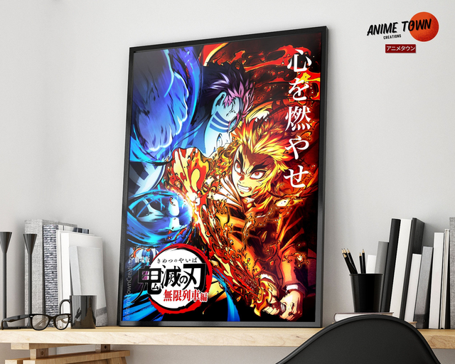 Demon Slayer Kyojuro Rengoku vs Akaza Poster