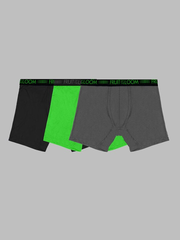 Men's Breathable Micro-Mesh Boxer Brief, Extended Sizes, Assorted 3 Pack