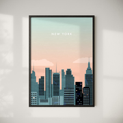 New York - Restickable Framed Art Prints - New York - 12X16 - Travel Art - Framed Wall Art - Gallery Wall - Wall Decor - Art on Canvas - Shop Art Online