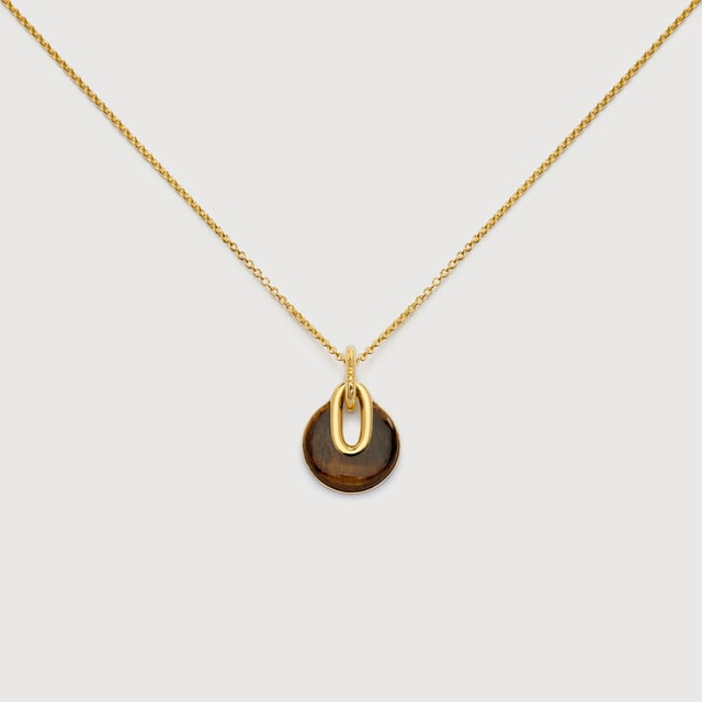 Kate Young Gemstone Pendant Chain Necklace