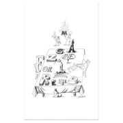 Saul Steinberg’s Table Print