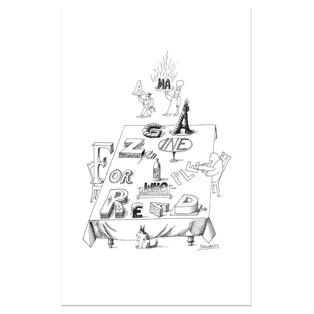 Saul Steinberg’s Table Print