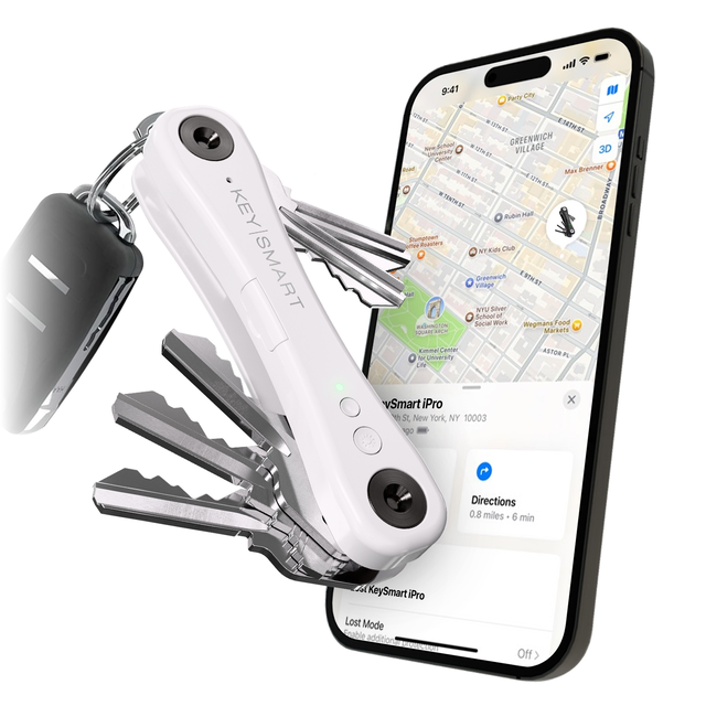 KeySmart® iPro | Works With Apple Find My Network | Holds Up to 14 Keys