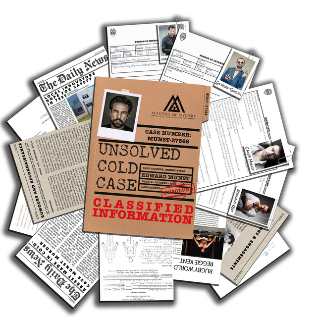 Unsolved Cold Case Files Game - Edward Munst Unsolved Murder Mystery - Perfect Date Night Game - Phys