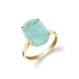 Emerald Lucia Signature Ring in 9ct Gold