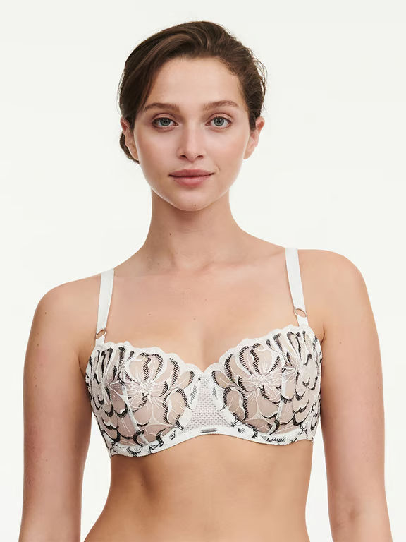 Fleurs Demi Bra Milk/Chocolate