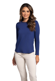 Long Sleeve Crew Neck with Mesh