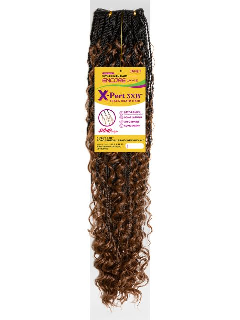 Janet Collection ENCORE LAVIE X-Pert 3XB Track Braid Hair-BOHO SENEGAL BRAID WEAVING 24"