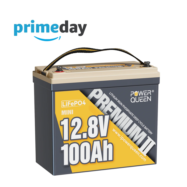 Power Queen 12V 100Ah Mini Deep Cycle Lithium Battery