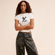 Vegan Leather Wide-Leg Relaxed Trousers
