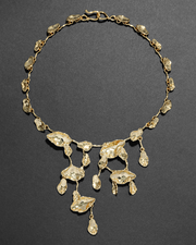 Brut Gold Mosaic Cascade Necklace