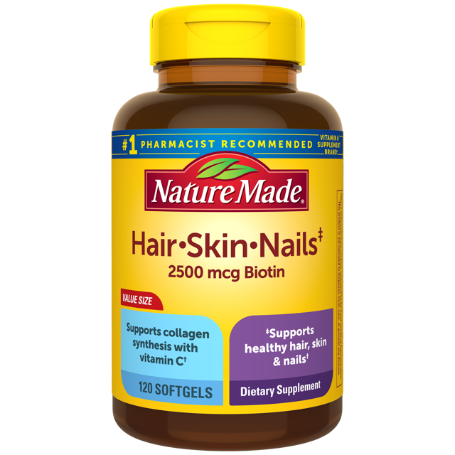 Hair-Skin-Nails‡ 2500 mcg Softgels