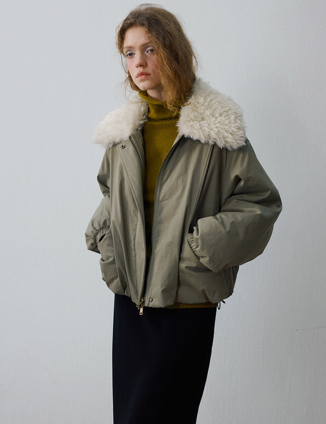 Fur Collar Bomber Jacket