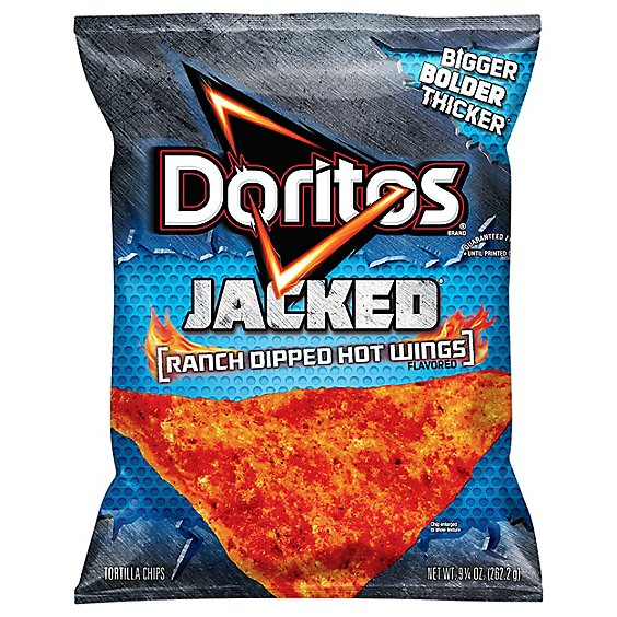 Doritos Tortilla Chips Jacked Ranch Dipped Hot Wings - 9.25 Oz