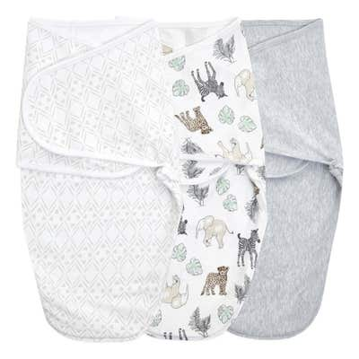 essentials wrap swaddles 3 pack toile