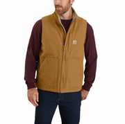 CARHARTT Mock-Neck Vest: M, 40 1/2 in Max Chest Size, 25 in Lg, Insulated for Cold Conditions, Brown