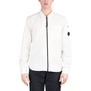 C.P. Company Gabardine Zipped Shirt (White)