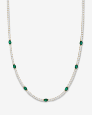 The Maven Tennis Necklace - Gold|Emerald