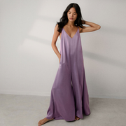 Washable Silk Elastic Strap Jumpsuit