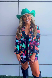 Vegas Neon Women's Western Blazer
