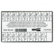 Case Back Watch Screw Assortment 170 Screws 17 Types