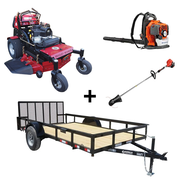 Bradley 36" Stand On Zero Turn Mower Utility Trailer Handheld Package